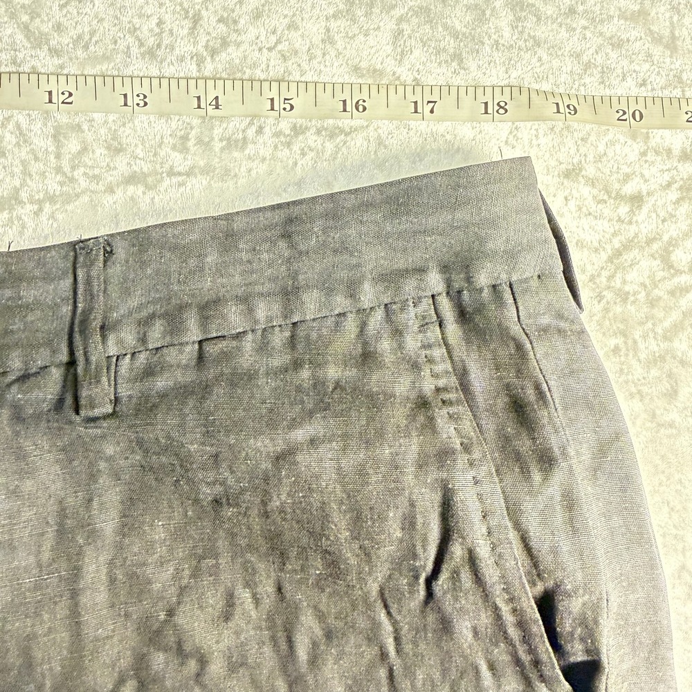 Tommy Bahama Shorts Mens 35 Gray Excellent Silk Linen Blend Flat Front Chino - Picture 3 of 7